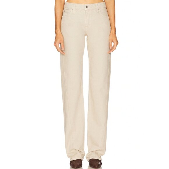GRLFRND Low Rise Straight Twisted Seam Denim Jeans - Picture 1 of 4